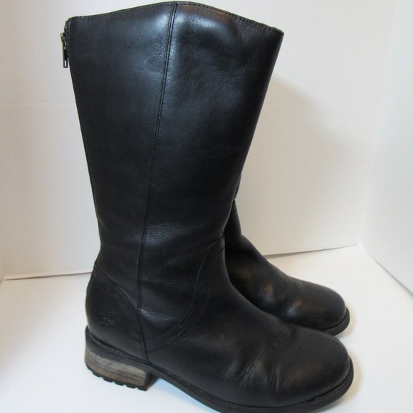 UGG Shoes - UGG Black Leather Boots